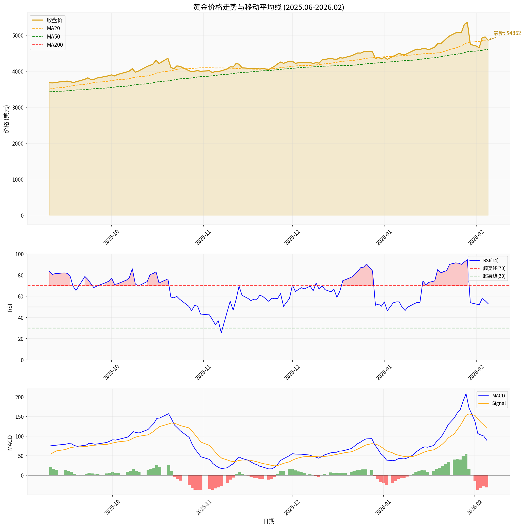 黄金技术分析图表