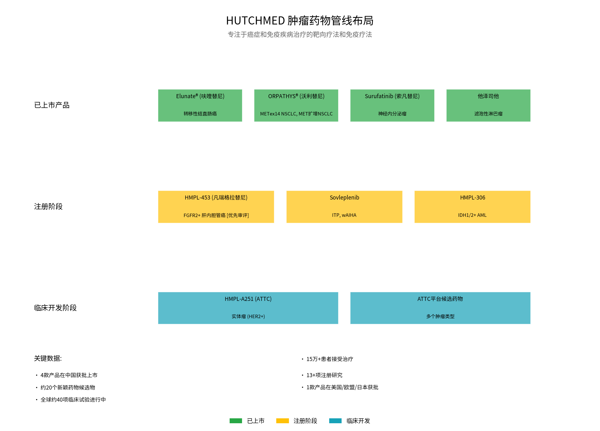 HUTCHMED Oncology Drug Pipeline Layout